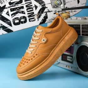 Men's Sneakers Canvas-BROWN shopby online mall