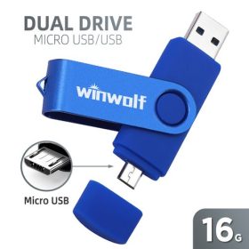 Winwolf USB 2.0 U Disk Rotating OTG USB