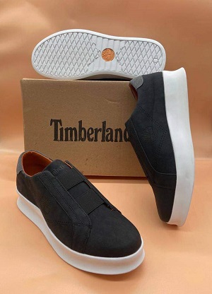 TIMBERLAND WITH WHITE SOLE Black